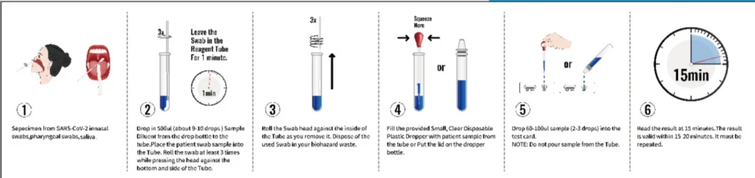 Pei/Bfarm Immunobio Coil Antigen Test Kit Saliva/Nasal Swab Rapid Test CE