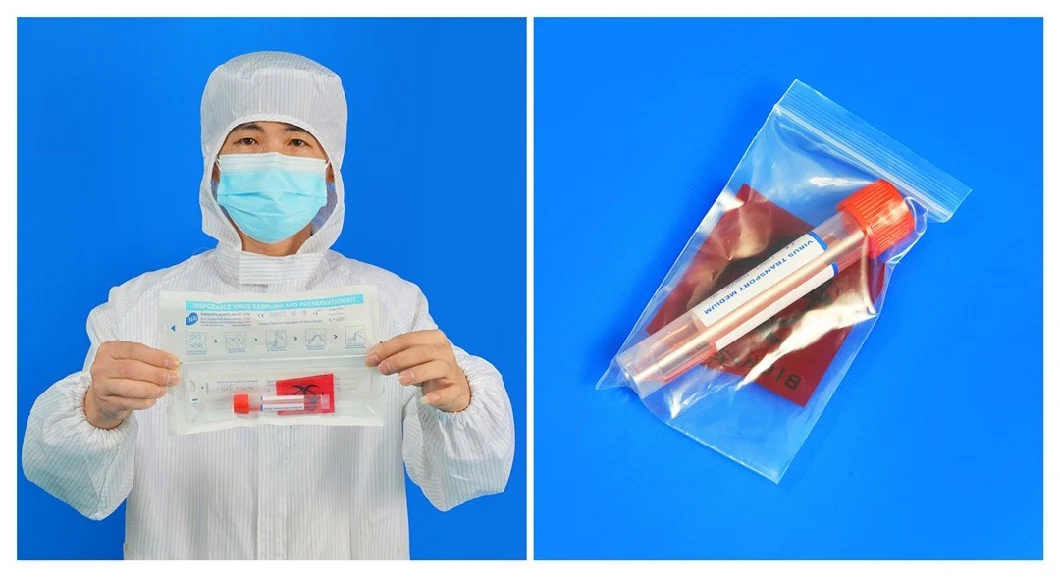 Point-of-Care Test Disposable Sterile Virus Sampling Collection Kit Vtm Kit with Nasal Throat Swabs