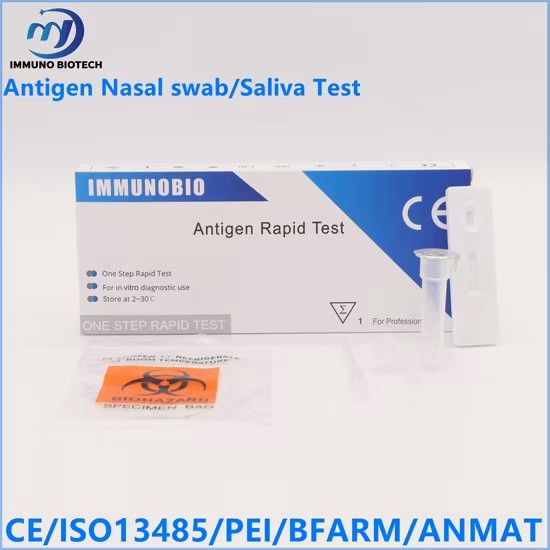 Pei/Bfarm Immunobio Coil Antigen Test Kit Saliva/Nasal Swab Rapid Test CE